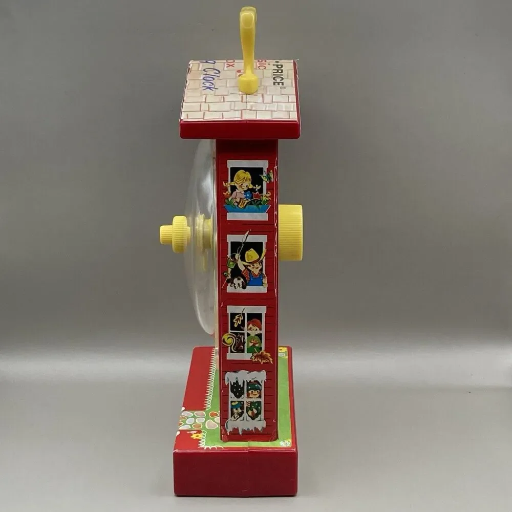 Fisher Price Teaching Clock Music Box Retro Mattel 2009 Reissue Of Classic 1968